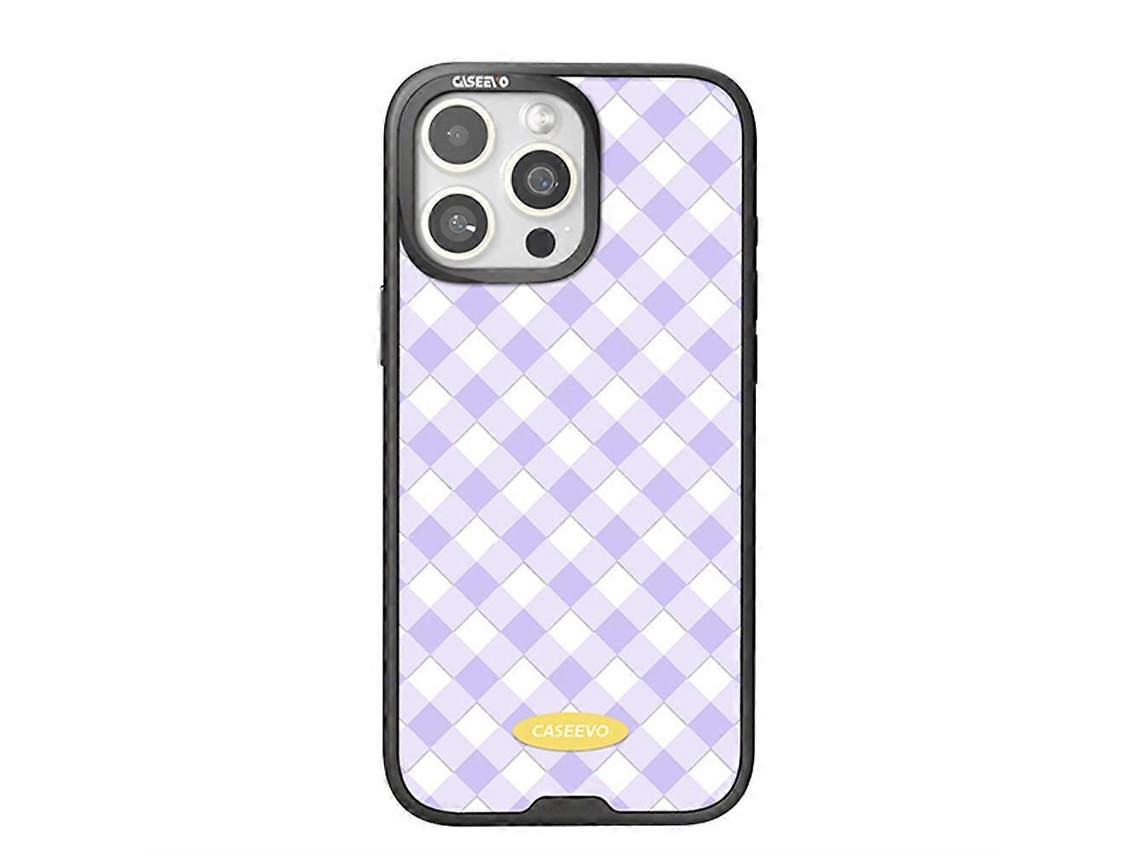Capa Tkdaddy Caseevo Para Iphone 15 Pro Max Compatível Com Magsafe Tpu Acrílico Capa Magnética Para Celular Com Placa Traseira De Grade Removível Roxa