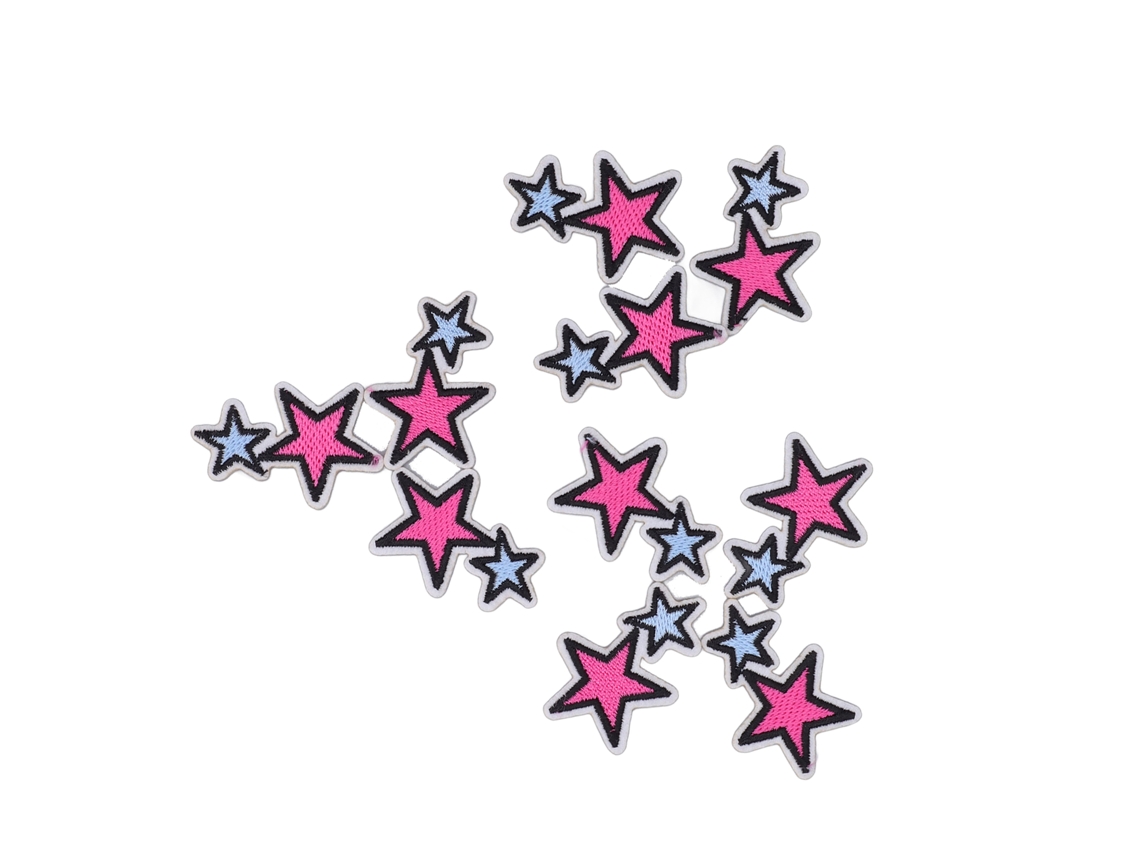 10 Parches Bordados Em Forma De Estrela Coloridos Para Transferir, Costurar Ou Reparar Roupas, Capas De Travesseiros E Manchas.