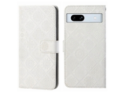 Capa De Couro Para Celular Com Padrão Étnico Em Relevo