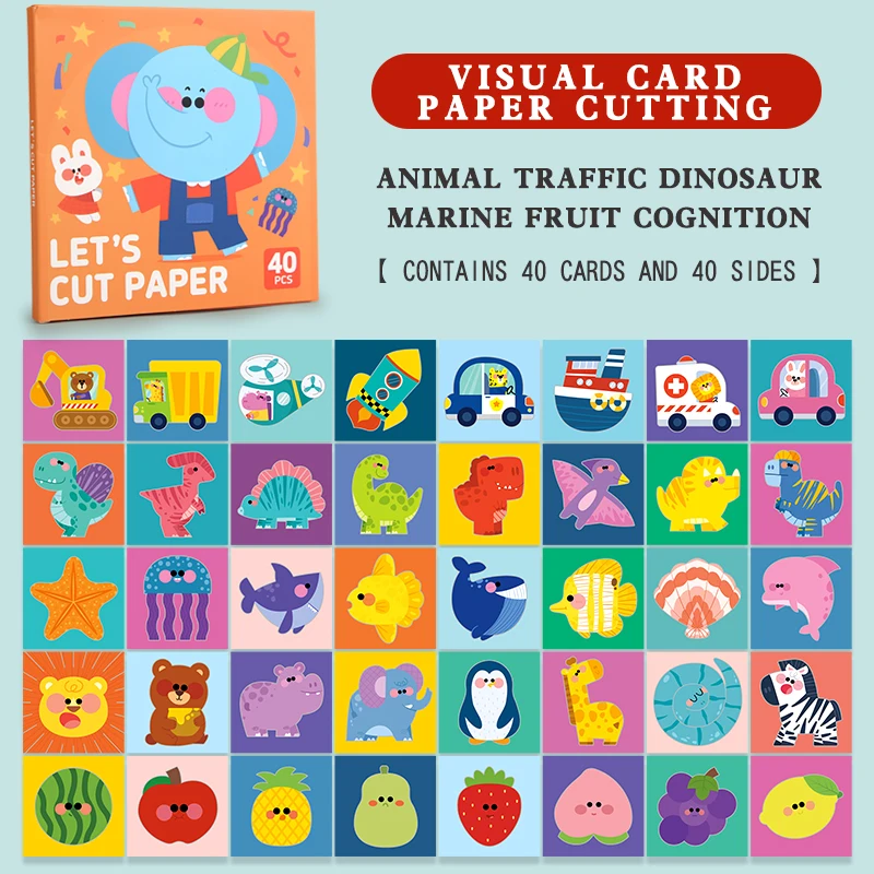 4. Jogos De Recorte De Cartas Artesanais E Brinquedos Educativos Para A Primeira Infância