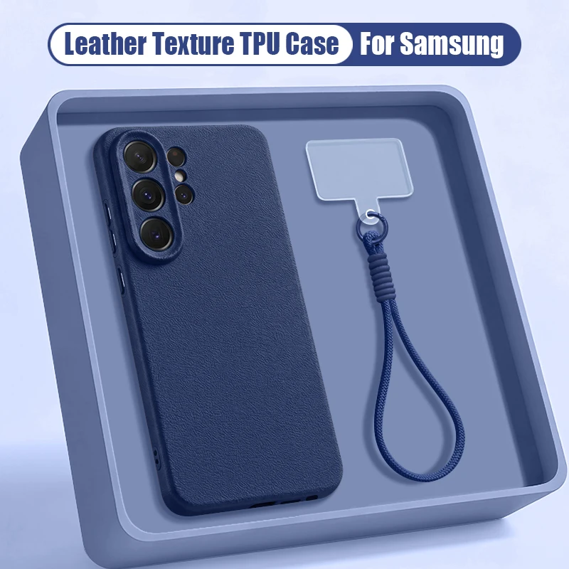 (azul) Capa Para Celular Com Cordão Para Galaxy S25 Fe, Tpu Macio