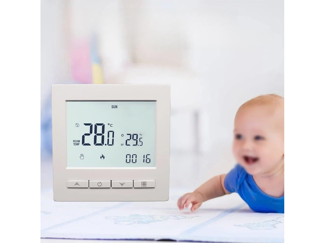 Termostato Digital Ambiente Com Tela Sensível Ao Toque Lcd, Controle De Temperatura Dupla Para
