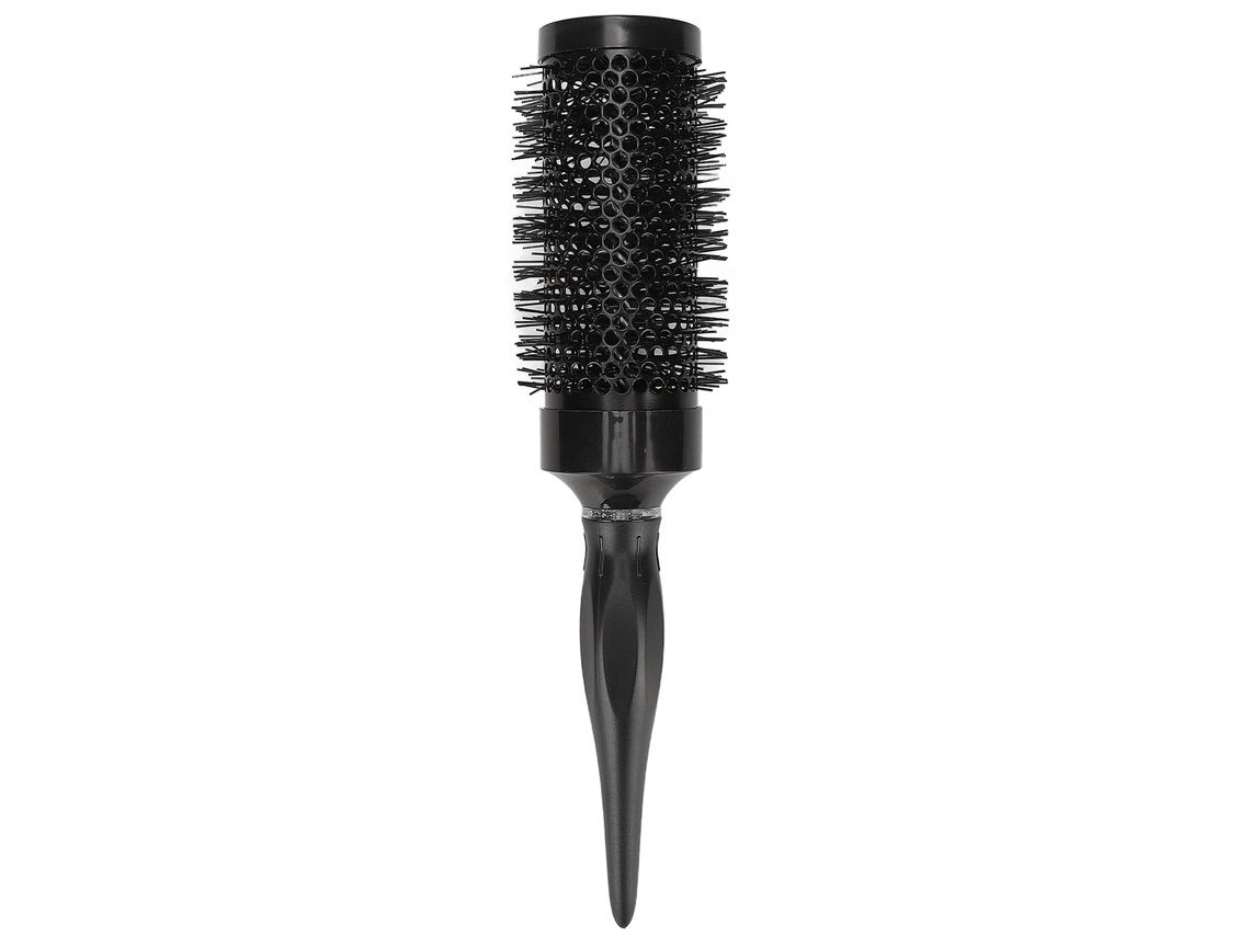 Pente Redondo De Cabelo Com Íons Negativos Antiestático Para Secagem E Modelagem Bangs Nylon 26cm Preto