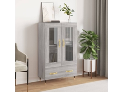 Vidaxl Armário Alto Derivados De Madeira 69,5x31x115cm Cinza Sonoma