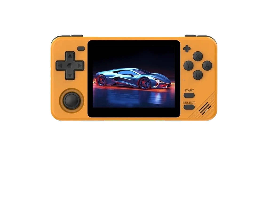Console de videogame portátil, tela IPS de 3,5 polegadas, bateria de 2800 mAh, amarelo, Slowmoose de 64 GB