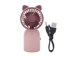 Ventilador Portátil de Gato Fofo Carregamento Usb Leve com Interruptor de uma Tecla