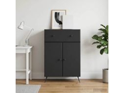 Vidaxl Buffet Com Gaveta Preto 66 X 34,5 X 90 Cm Derivados De Madeira