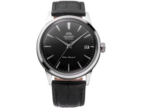 ORIENT Preto Couro Real Classic Automatic Ra-Ac0M02B10B Relógio de Homem