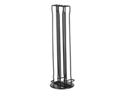 Porta-cápsulas De Café Giratório 360° Em Metal, Design Simples, Capacidade Para 40 Cápsulas.
