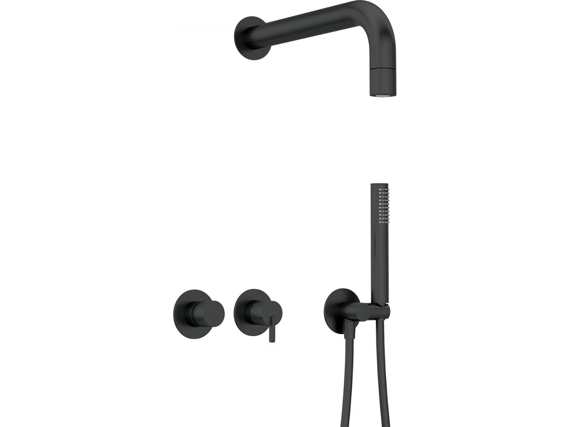 Concealed Shower Set With Hand Shower With Horizontal Mixer Deante