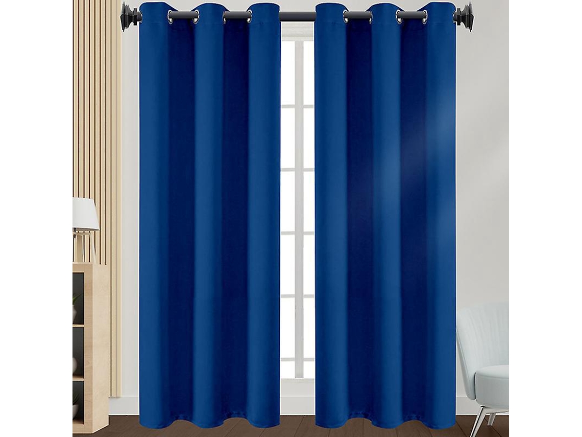 Cortina Blackout Térmica, Para Janela, Ilhós, Privacidade, Lavável, 1 Painel, Azul Marinho