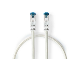 Cabo Cat6A NEDIS S/Ftp Rj45 Homem Rj45 Homem 3 00 M Snagless Round Pvc/Prata Trançada