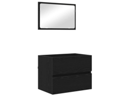 Conjunto de Móveis para Banheiro 2 Pcs Carvalho Preto MAISON EXCLUSIVE