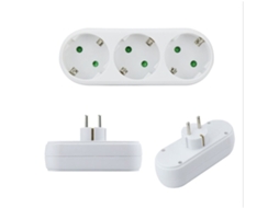 Adaptador De Tomada Tripla, Tomada Múltipla De 3 Vias Para Parede Ou Mesa