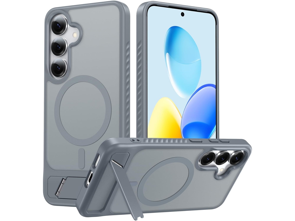 Capa Para Samsung Galaxy S25plus, Compatível Com Carregamento Sem Fio Magnético, Para Choque Antishoque. Czhhmartcinzas