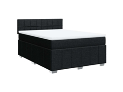 Box Spring Bed, Box Spring Beds Vidaxl Preto Tecido (140  X  200  Cm)