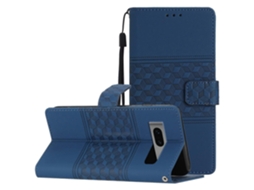 Capa De Couro Com Estampa De Diamante E Cordão Para Google Pixel 7 5g