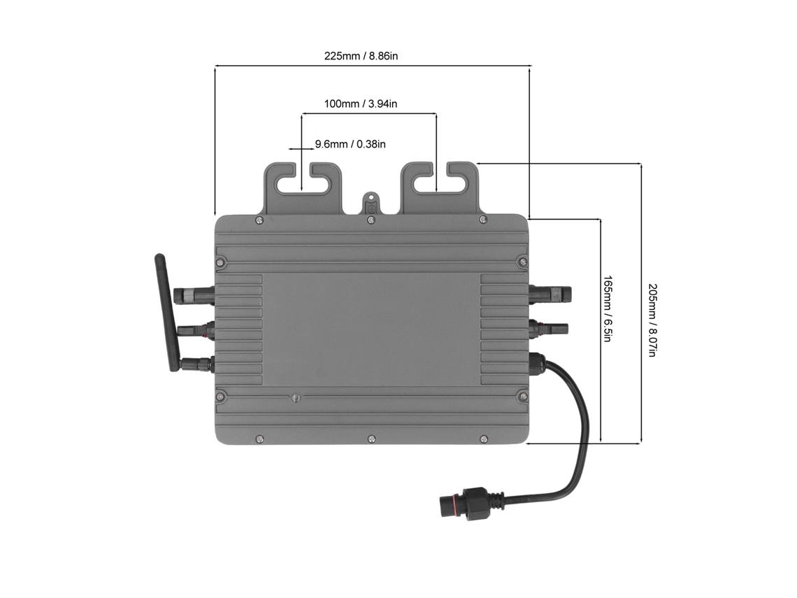 Kit Inversor Micro Solar Grid Tie Com Mppt Automático, Wifi E Ip65