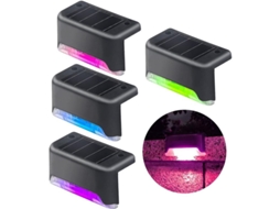 Luzes de Cerca Solar NOVA LINE 4 unidades sensor de cor, decoração de piscina, etapas, jardim