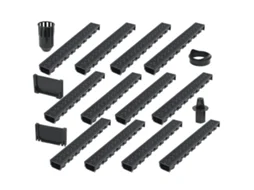Vidaxl Canais De Drenagem 12 Pcs Plástico 12 M