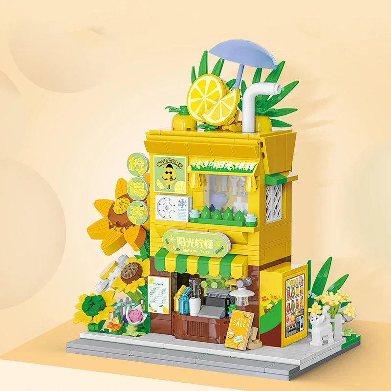 (575 Peças) Miniaturas Fofas De Blocos De Montar Para Loja, Brinquedo De Quebra-cabeça.