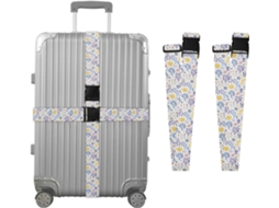 Conjunto De 2 Cintas Bagagem Listradas E Em Espiral Para Malas, Cintas De Viagem, Acessórios Para Cintos, Conector De