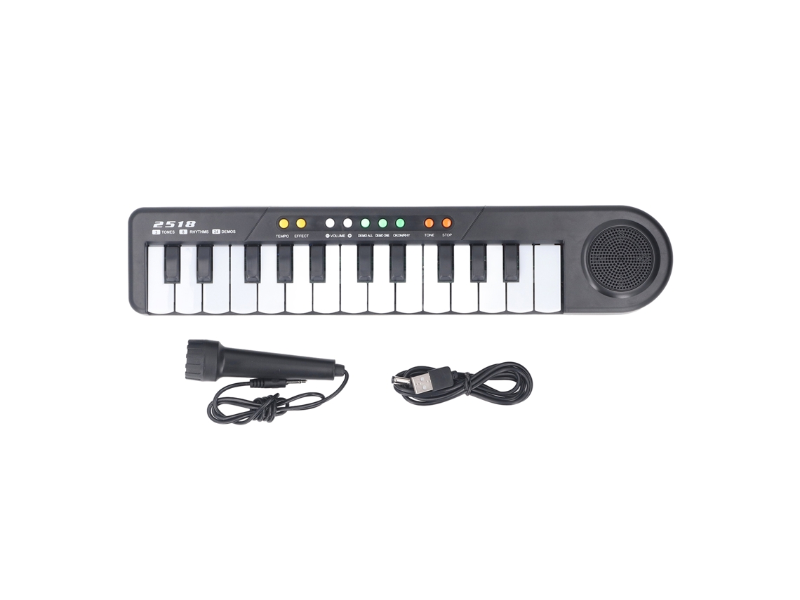 Teclado Piano Eletrônico 25 Teclas Ajustável Tons Para Crianças