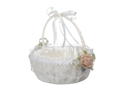 Laxiscreed Cesto Para Menina De Casamento Com Flores Frescas, Pequeno E Elegante Para Noivas