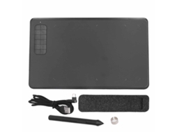 Mesa Digitalizadora Para Desenho Gráfico Com 12 Teclas De Atalho E 8192 Níveis De Sensibilidade À Pressão, Ideal Para Desktops E Laptops. Aquaforge