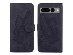 Capa De Couro Flip Horizontal Com Estampa De Borboletas Retrô Para Google Pixel 7 Pro 5g