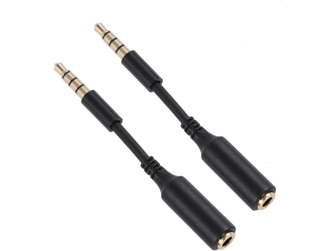Cabo Extensor De Áudio Estéreo De 2 Peças Para Fones De Ouvido, Celular, Tablet E Repr Gokoco (macho Fêmea)