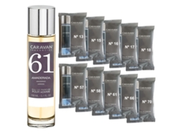 Perfume Masculino Caravan Nº61 De 150 Ml Conjunto De 10 Frascos De Fragrâncias