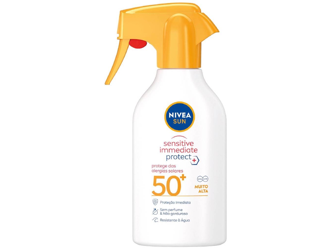 Protetor Solar Spray Sun Protect & Sensitive Allergy Familiar FPS 50+ NIVEA emb. 270 ml