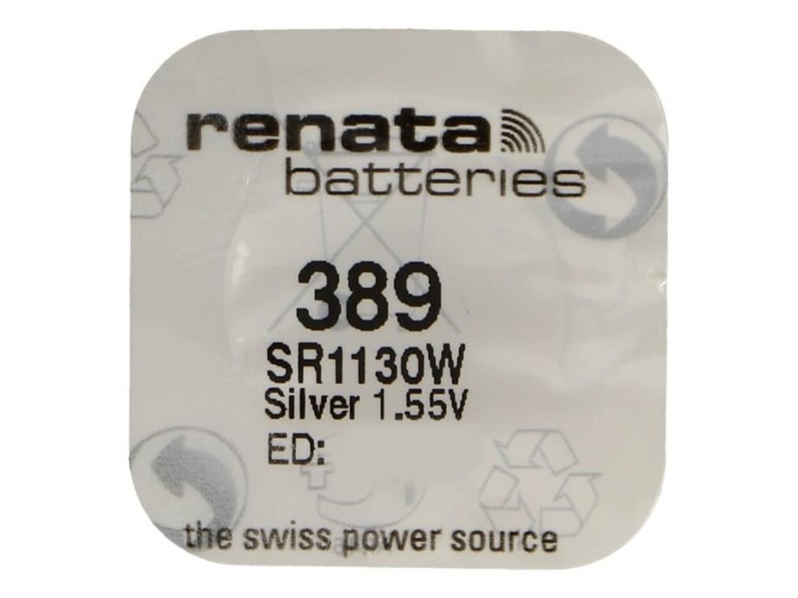 Bateria Botão de Óxido de Prata 389 / Sr1130W 0% Mercúrio RENATA