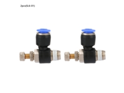 2pcs Regulador De Vazão De Ar Tubo Fitting Pneumático Valvula Sl6-01
