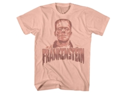 Unisex Adult T-shirt Rockinstone Universal Monsters Warm Monotone Peach Sizel