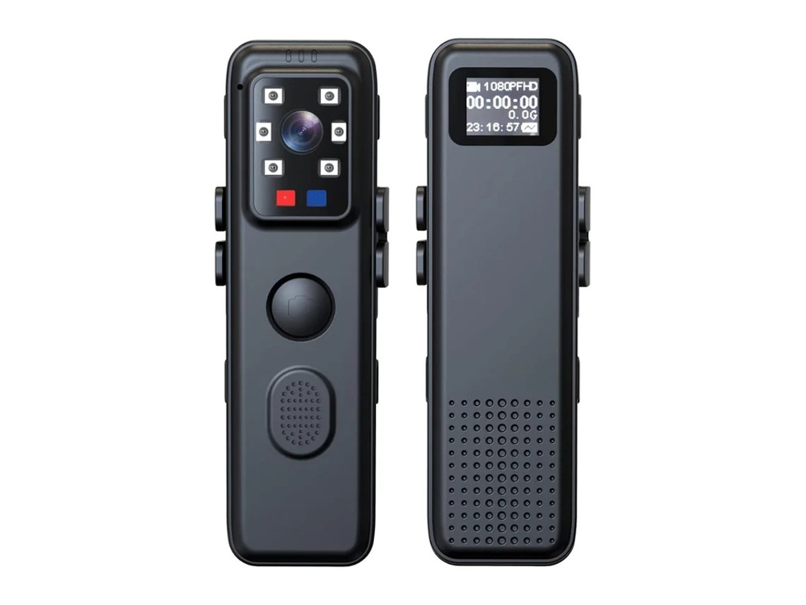 Câmera corporal 1080p com áudio e vídeo. Minicâmera corporal com visão noturna infravermelha para reuniões de ciclismo. Cartão Bestvite S.