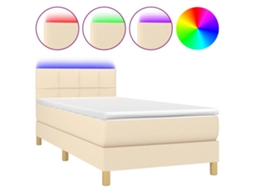 Box Spring Bed, Box Spring Beds Vidaxl Creme Tecido (100 X 200 Cm)