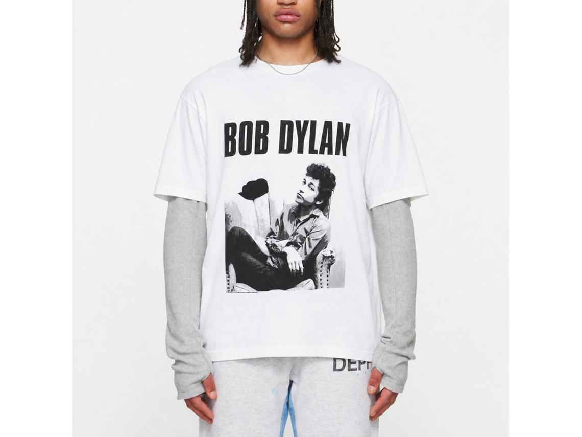 Bob Dylan Sitting T-shirt Unisex Adults Size:l