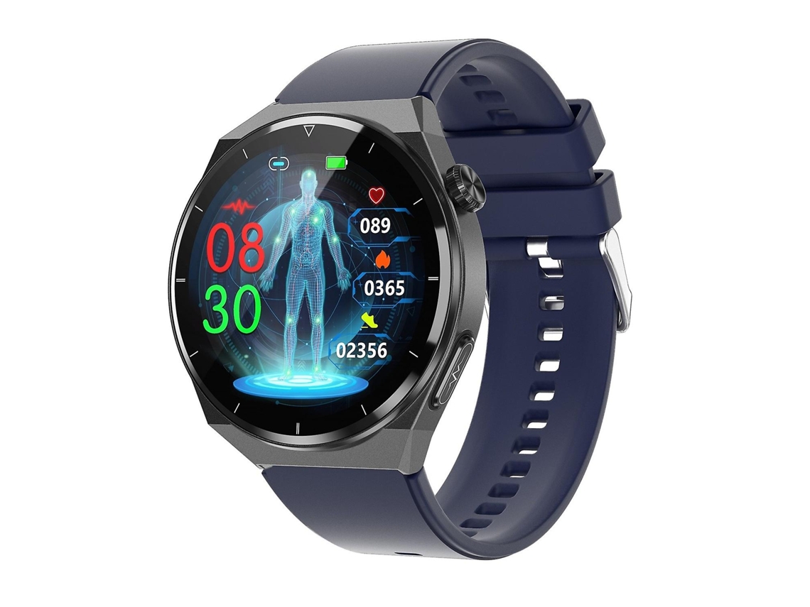 VONKELIOS - Relógio inteligente de silicone à prova d'água IP68 de 1,39 polegadas (azul)