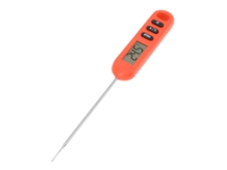 Termômetro De Carne Leitura Instantânea, Digital Para Churrasco Cozinha Com Sonda Longa, Vermelho