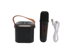 Alto falante Karaoke LAXISCREED Luz Rgb Microfone Sem Fio