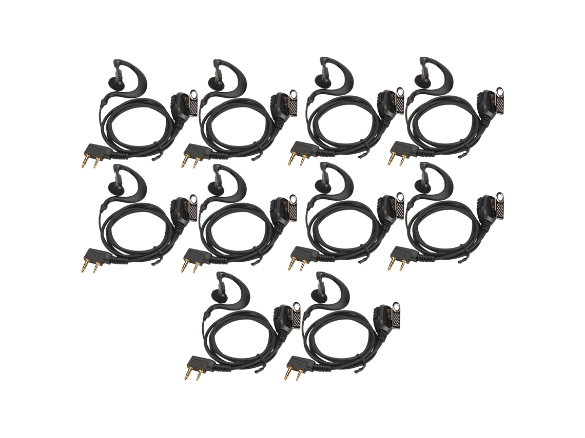 Aetheria fone de Ouvido para Rádio Bidirecional Walkie Talkie 2 Pinos K com Microfone 10pcs
