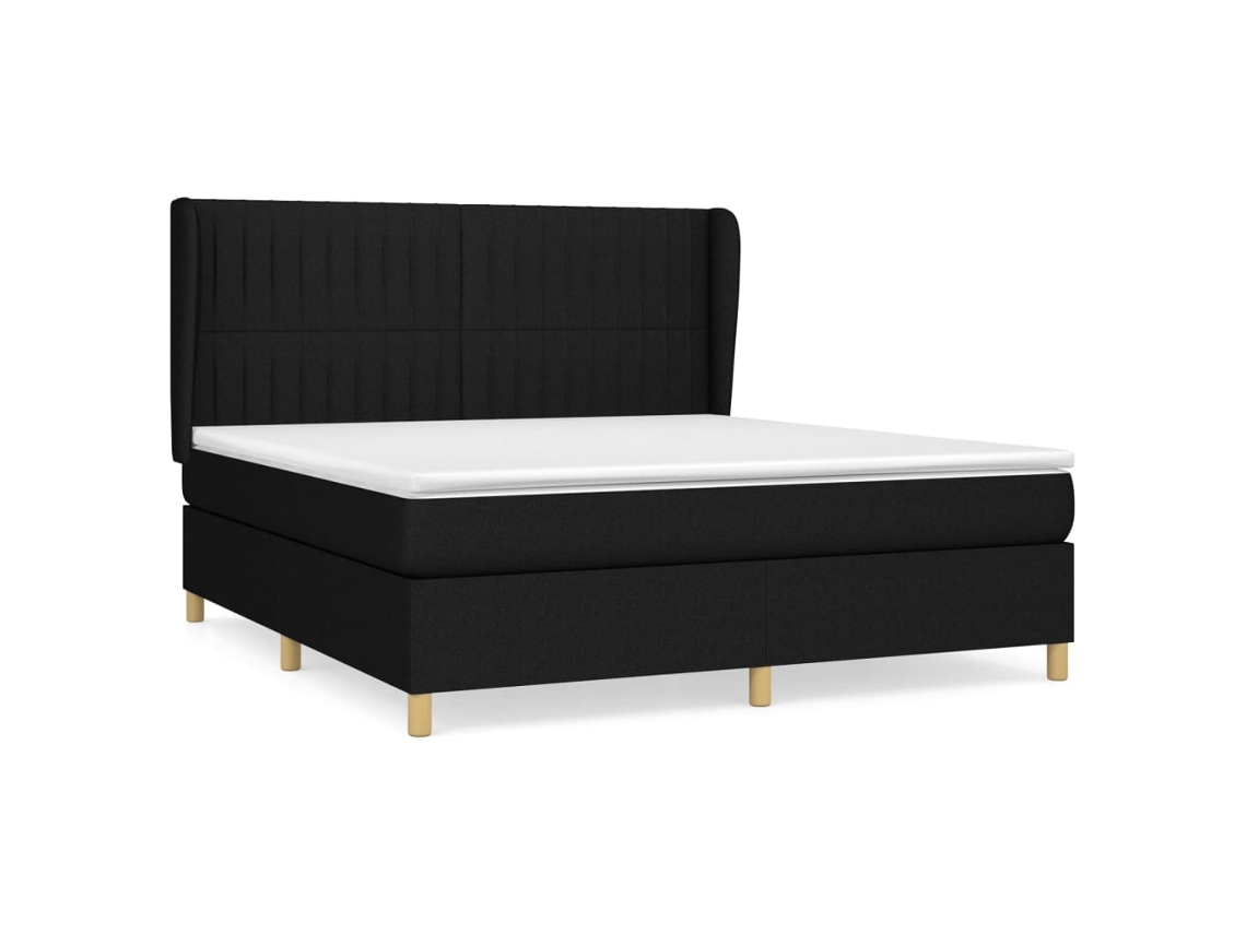 Box Spring Bed, Box Spring Beds Vidaxl Preto Tecido (180 X 200 Cm)