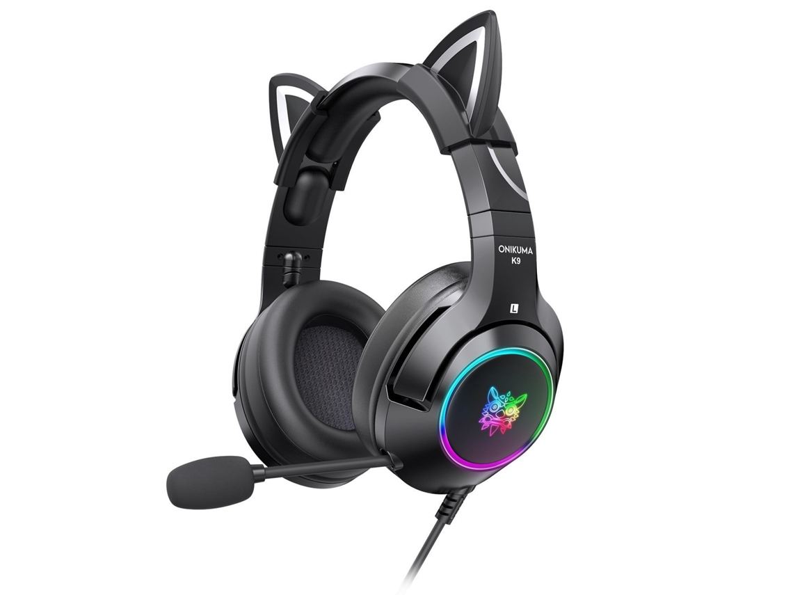 Lurelia Headset Gamer K9 3,5 Mm Rgb 7.1 Usb Microfone Preto