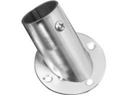 Suporte Triangular Para Varão De Armário Em Aço Inoxidável Prateado
