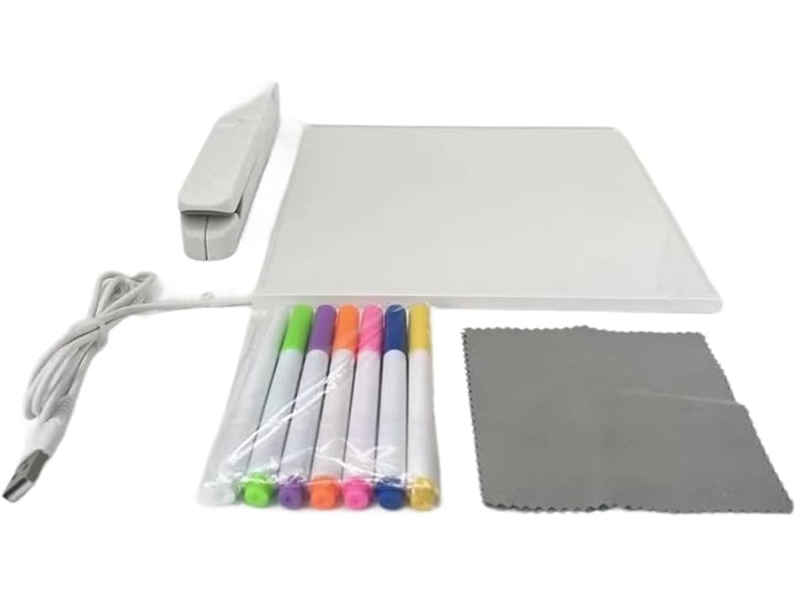 Quadro Branco de Acrílico com Luz Led, Ideal para Mensagens. SFUSHOS