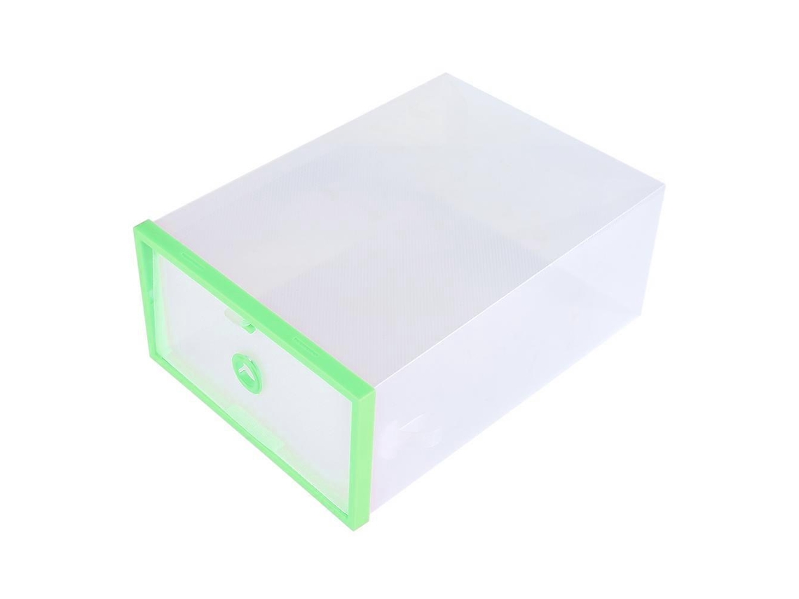 Caixa Organizadora De Sapatos Empilhável, Plástico Transparente Dobrável, Verde Olysi Shop