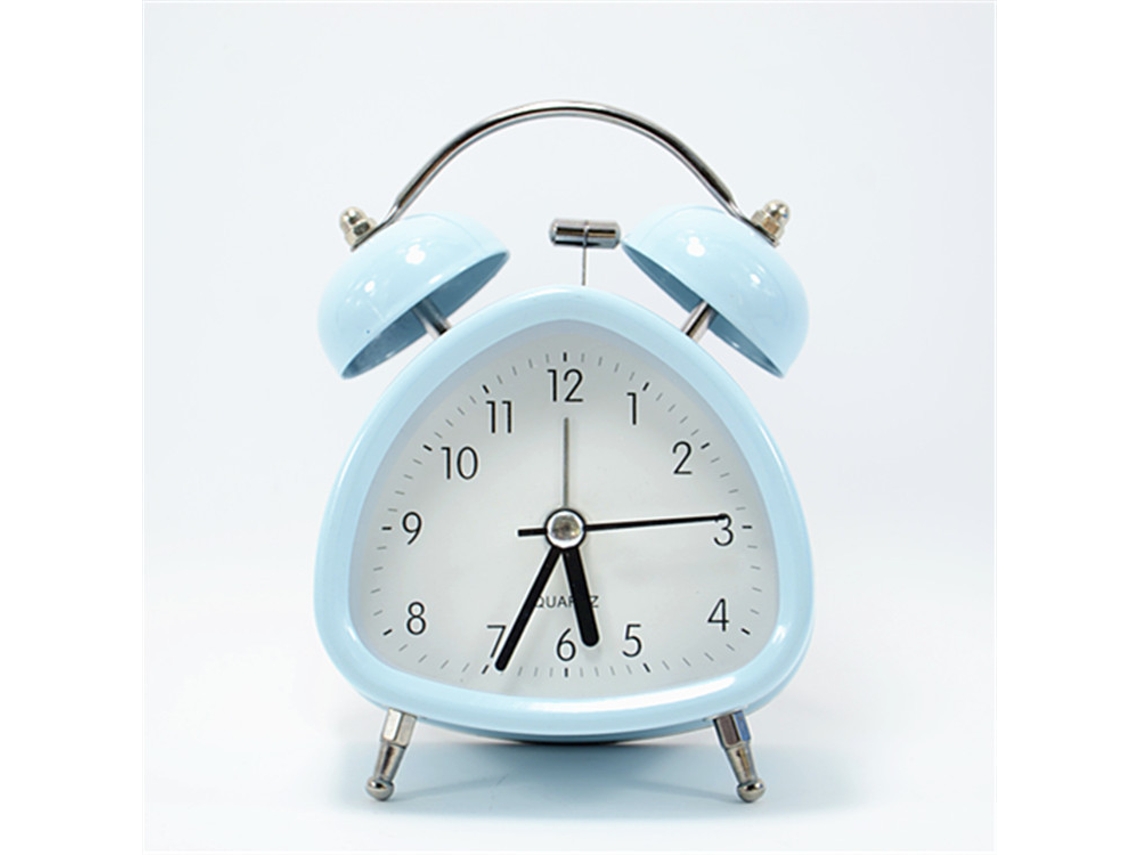 Despertador Analógico Retrô Triangular de 7, 6 Cm , Relógio de Cabeceira Infantil, com Luz de Fundo, Silencioso BRILVIBERA (3 Polegadas)