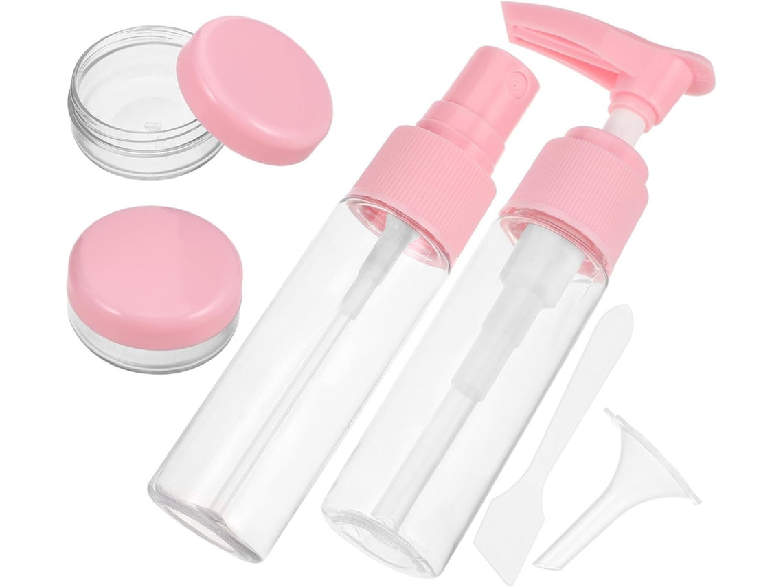 Mini Frasco Spray Rosa De Plástico De 30ml Para Viagem